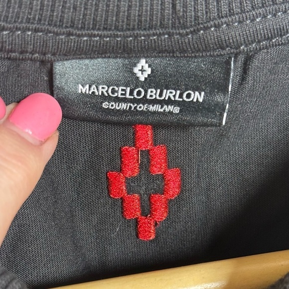 Authentic Marcelo Burlon x County of Milan Graphic T-Shirt – Size Medium - Picture 3 of 6